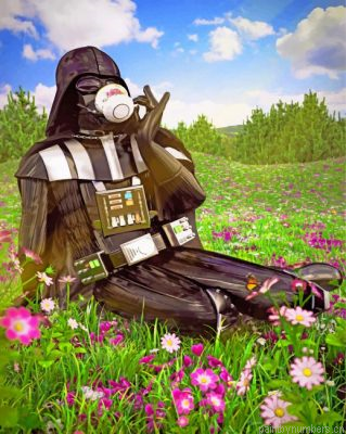 Darth Vader Drinking Coffee Painting By Numbers.png