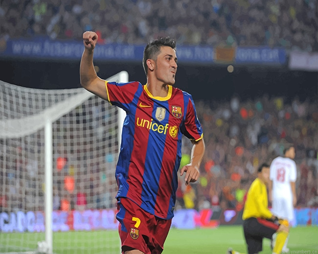 David Villa Barcelona Soccer Painting By Numbers.png