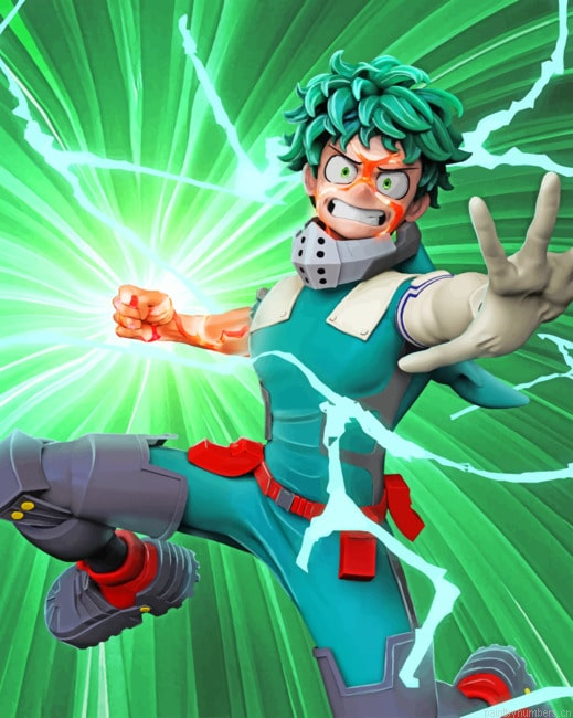 Deku Anime Character Painting By Numberss.png