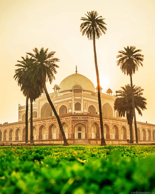 Delhi Humayuns Tomb India Painting By Numberss.png