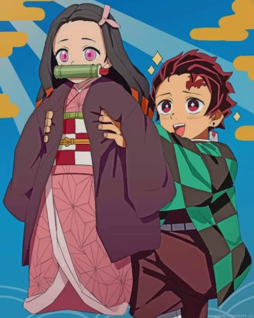 Demon Slayer Japanese Anime Painting By Numberss.png