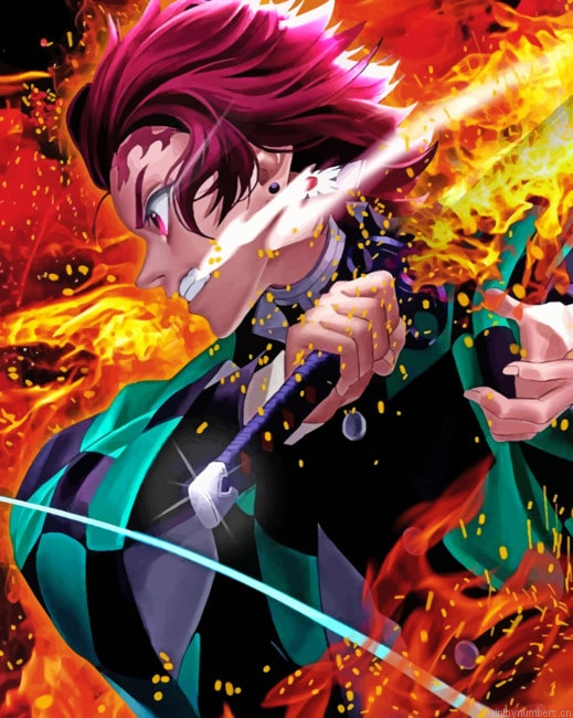 Demon Slayer Manga Anime Painting By Numberss.png