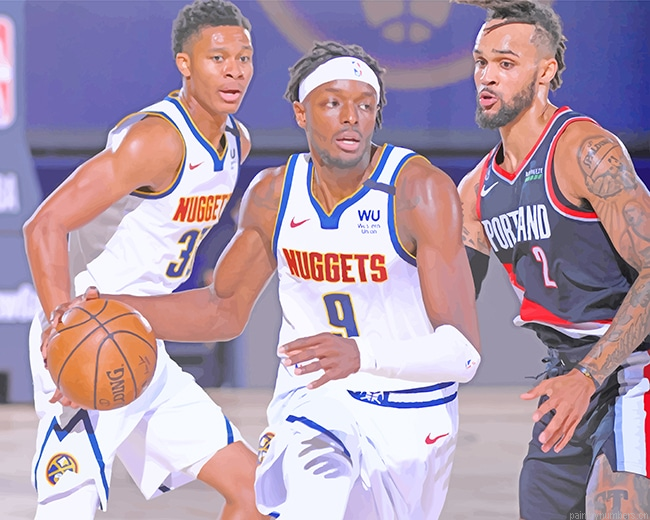 Denver Nuggets Playing Basketball Painting By Numbers.png