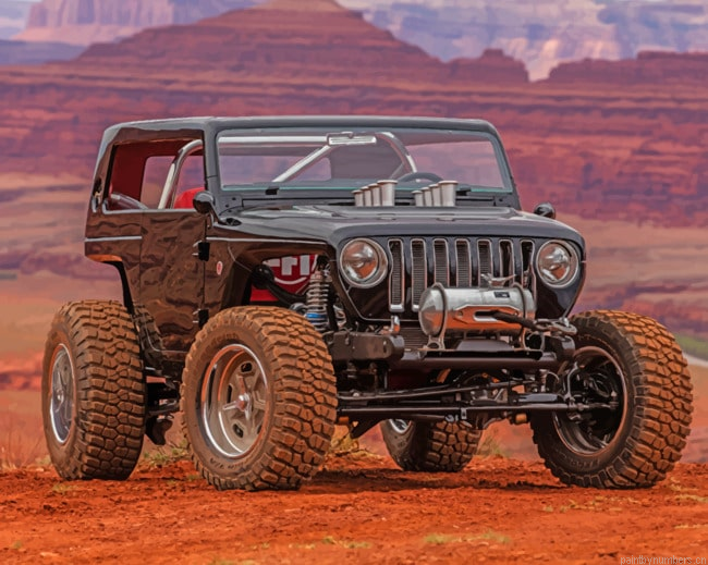 Desert Jeep Cars Painting By Numberss.png