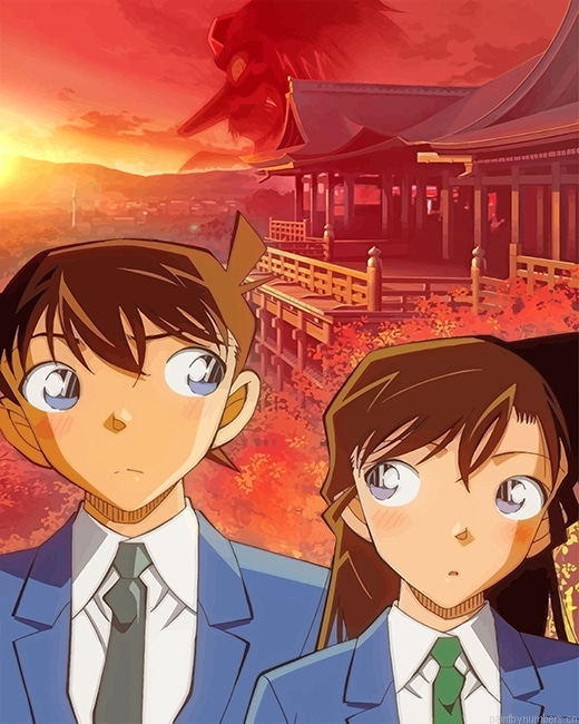 Detective Conan And Ran Animations Painting By Numbers.png