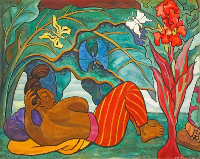 Diego Rivera Juchitan River Rio Juchitan Painting By Numbers.png