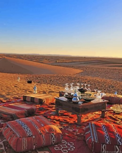 Dinner In The Desert Marrakech Travels Painting By Numberss.png