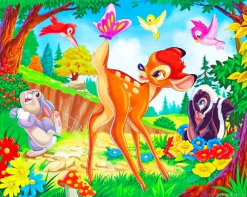 Disney Bambi And Her Friends Painting By Numbers.png