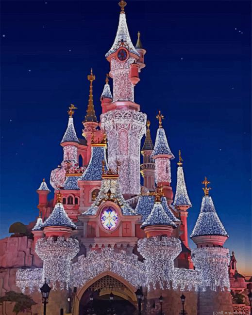 Disney Castle Buildings Painting By Numberss.png