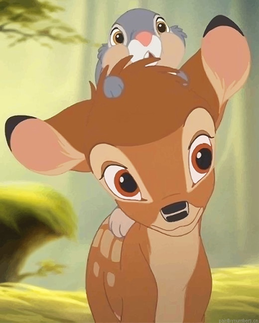 Disney Deer And Rabbit Cartoons Painting By Numberss.png