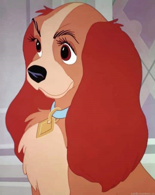 Disney Lady And The Tramp Animations Painting By Numberss.png