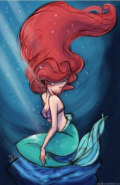 Disney Mermaid Cartoon And Animation Painting By Numberss.png