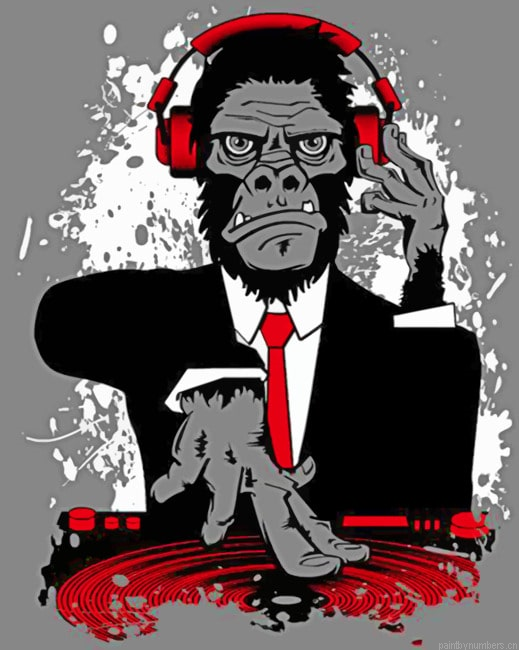 Dj Monkey Painting By Numbers.png