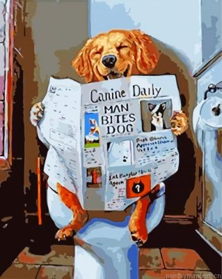 Dog At The Toilet Painting By Numbers.png