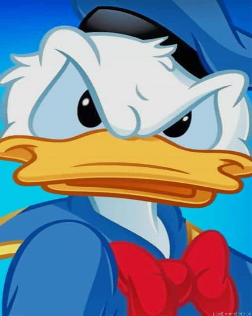 Donald Duck Disney Cartoons Painting By Numberss.png