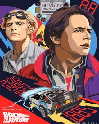 Dr Emmett Brown And Marty Mcfly Painting By Numbers.png