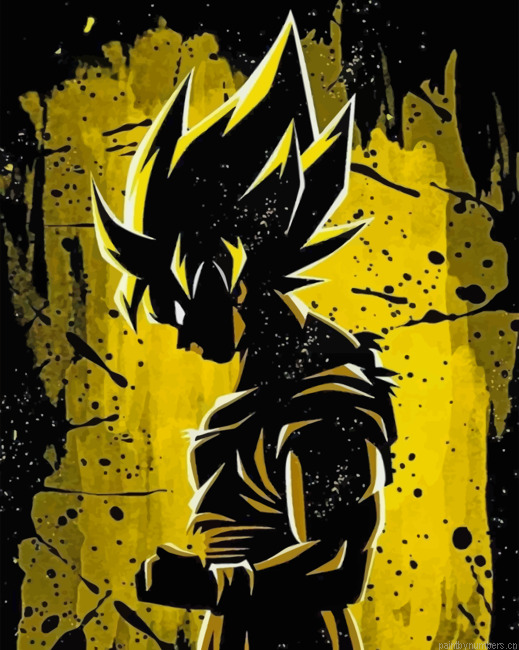 Dragon Ball Silhouette Painting By Numberss.png