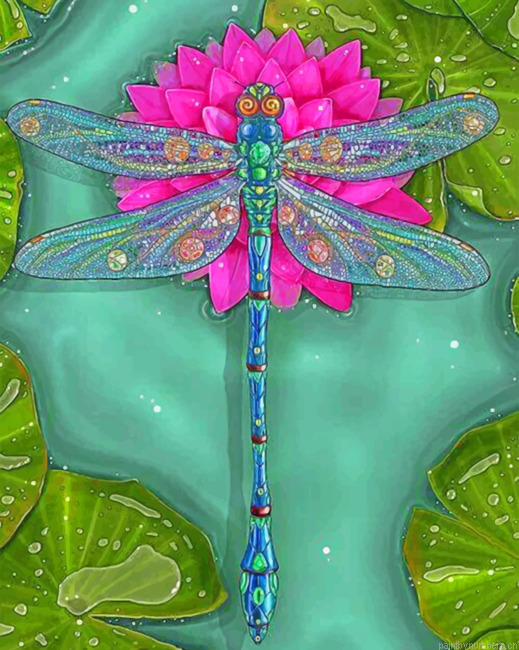 Dragonfly Illustration Painting By Numberss.png