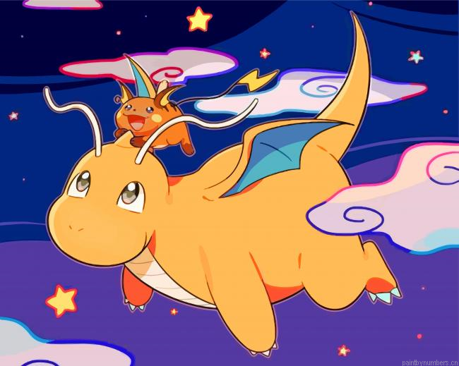 Dragonite Anime Painting By Numberss.png