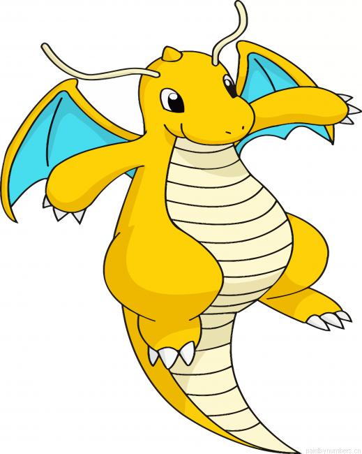 Dragonite Pokemon Anime Painting By Numberss.png