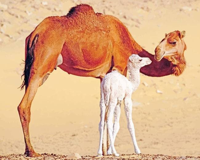 Dromedary Camels In Egypt Animals Painting By Numberss.png