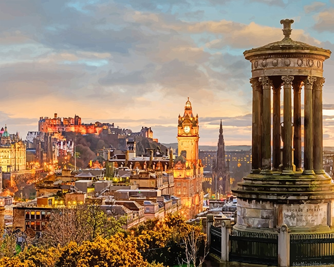 Dugald Stewart Monument Edinburgh Cities Painting By Numbers.png