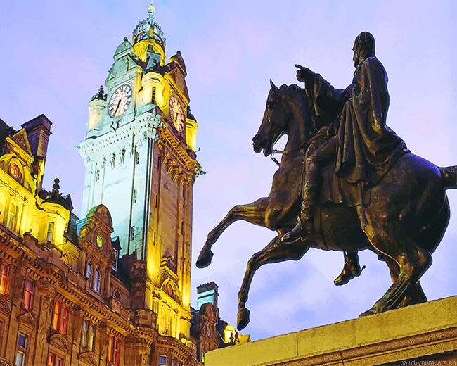 Duke Of Wellington Statue Edinburgh Painting By Numbers.png
