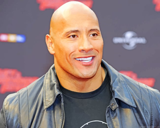 Dwayne The Rock Johnson Actors Painting By Numberss.png