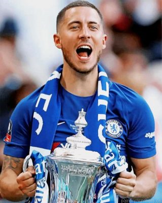 Eden Hazard Chelsea Fc Painting By Numbers.png