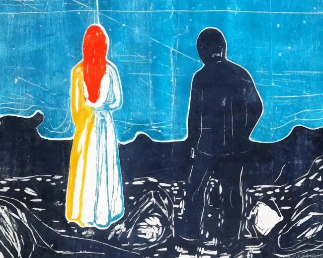 Edvard Munch Two People The Lonely Ones Painting By Numberss.png