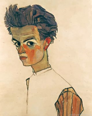 Egon Schiele Self Portrait Painting By Numbers.png