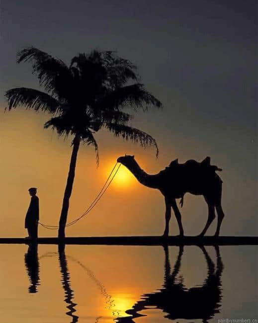 Egyptian Walker Silhouette Painting By Numberss.png