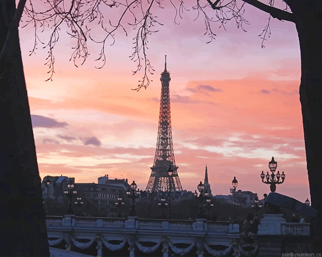 Eiffel Tower Paris France Cities Painting By Numbers.png