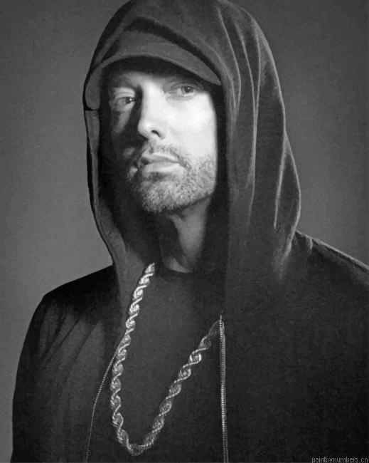 Eminem Black And White Rappers Painting By Numbers.png