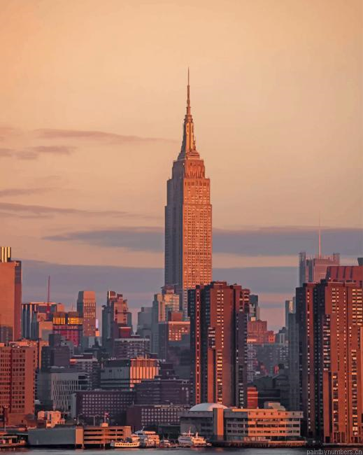 Empire State Building New York Cities Painting By Numberss.png