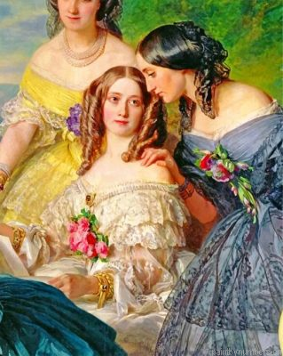 Empress Eugenie Surrounded By Her Ladies In Waiting Painting By Numbers.png