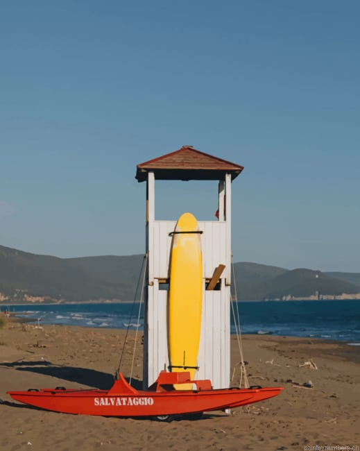 Empty Lifeguarding Station Painting By Numberss.png