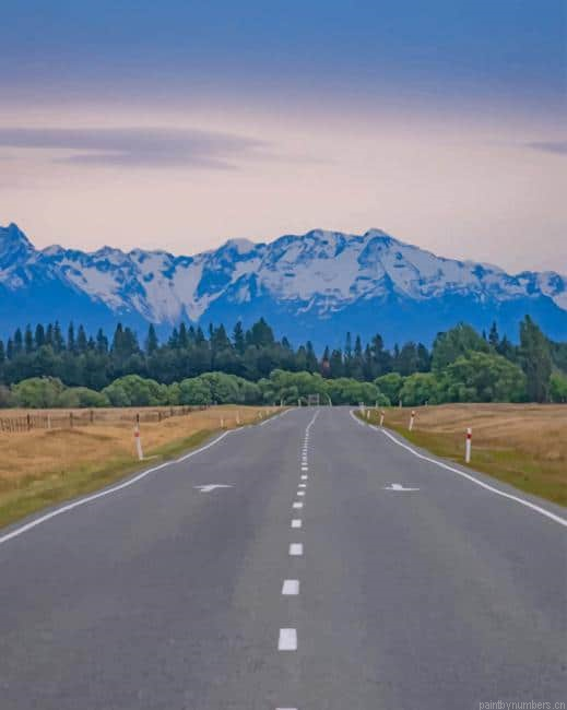 Empty Road Landscapes Painting By Numberss.png