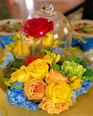 Enchanted Rose And Flowers Painting By Numbers.png