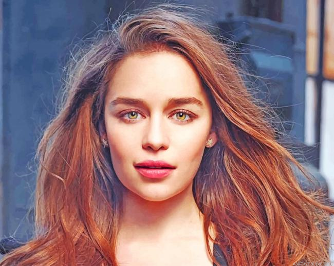 English Actress Emilia Clarke Painting By Numberss.png