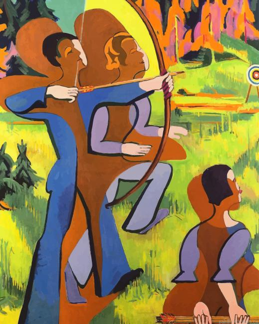 Ernst Ludwig Kirchner Archery Painting By Numberss.png