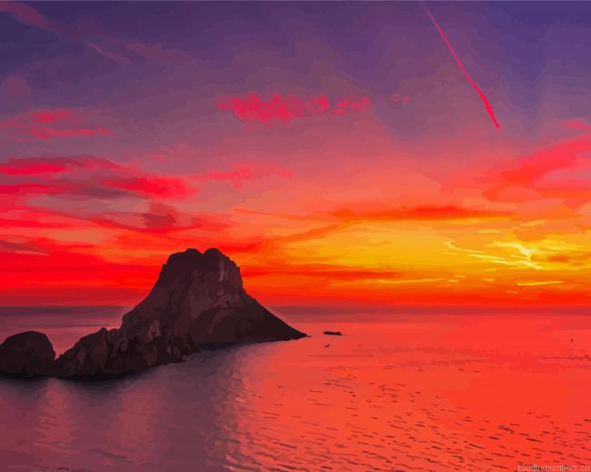 Es Vedra Red Sky Painting By Numberss.png