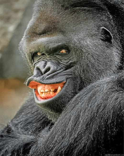 Evil Silverback Gorilla Painting By Numberss.png