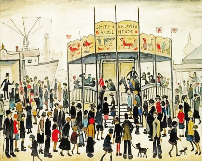 Fairground By Ls Lowry Painting By Numberss.png