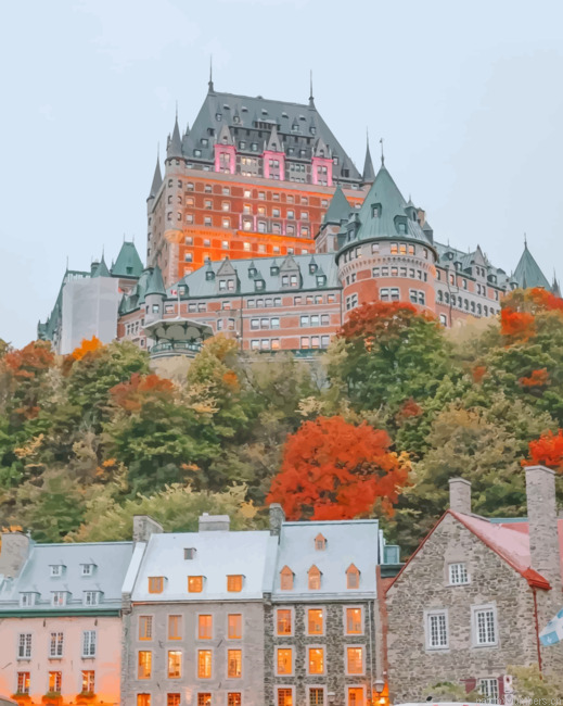 Fairmont Le Chateau Frontenac Buildings Painting By Numberss.png
