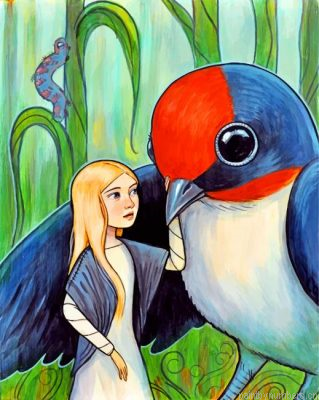 Fairy And Bird Painting By Numbers.png