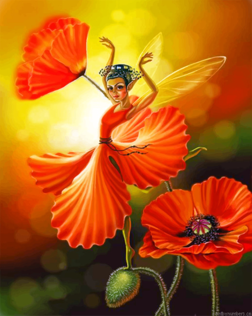Fairy And Flowers Painting By Numberss.png