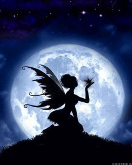 Fairy Silhouette Painting By Numberss.png