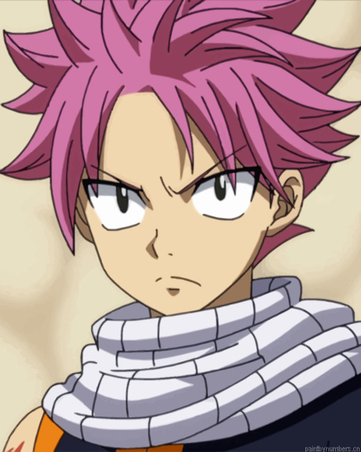 Fairy Tail Natsu Painting By Numbers.png