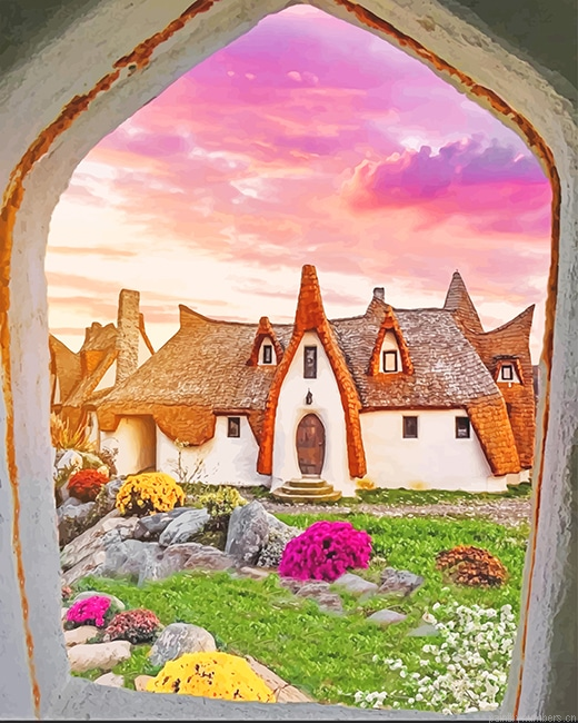 Fairy Tale Houses In Romania Painting By Numberss.png